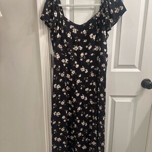 Old Navy Black Floral Maxi Dress